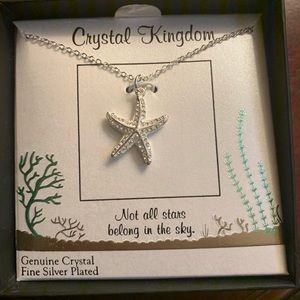 NIB crystal Kingdom starfish necklace